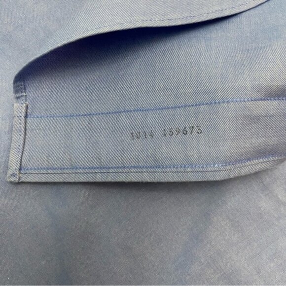 Brooks brothers 346 men button down shirt regular fit cotton non iron 17,5 blue - Picture 8 of 12